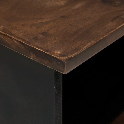  TV szekrény - 80x33.5x46 cm, tömör fa és mérnöki fa alapanyagból készült.