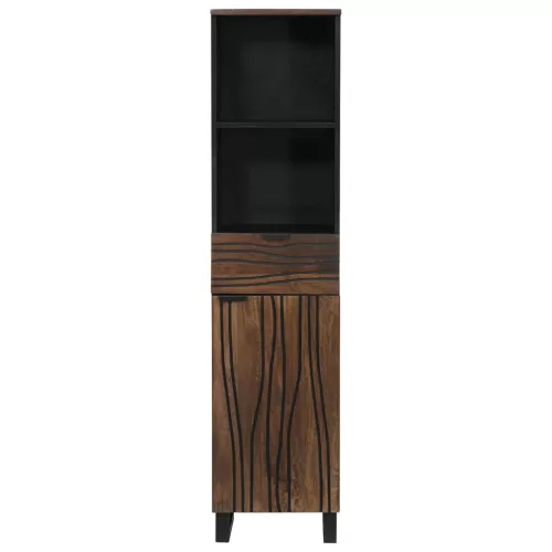  Fürdőszobai bútor szettek fiókkal polcokkal Csíkos tárolóval ajtóval Barna 38 x 33 x 160 cm