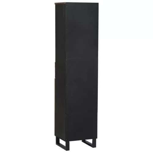  Fürdőszobai bútor szettek fiókkal polcokkal Csíkos tárolóval ajtóval Barna 38 x 33 x 160 cm