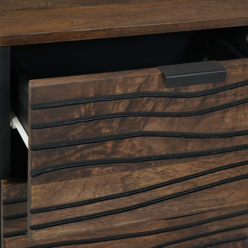  Oldalszekrény - 40x33.5x75 cm Tömör Mangófa