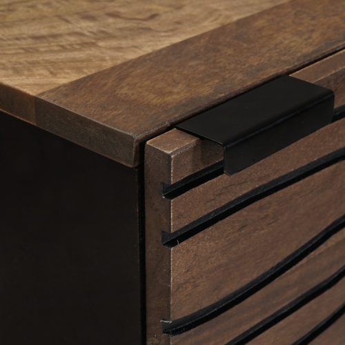  Diófa Fiókos Szekrény polcokkal Egyéb tárolóval ajtóval Barna 40 x 33.5 x 110 cm