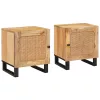  Éjjeliszekrény 2 pcs Természetes 40 x 33,5 x 46 cm