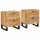  Éjjeliszekrény fiókkal 2 pcs Természetes 40 x 33,5 x 46 cm