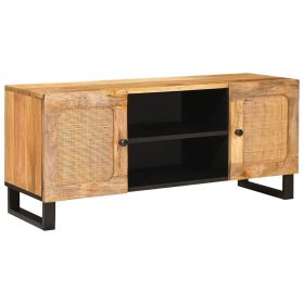    TV szekrény polcokkal Barna 105 x 33,5 x 46 cm Tömör Mangófát