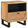  Éjjeliszekrény 2 pcs Természetes 40 x 33 x 46 cm Tömör Mangófát