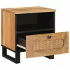  Éjjeliszekrény 2 pcs Természetes 40 x 33 x 46 cm Tömör Mangófát