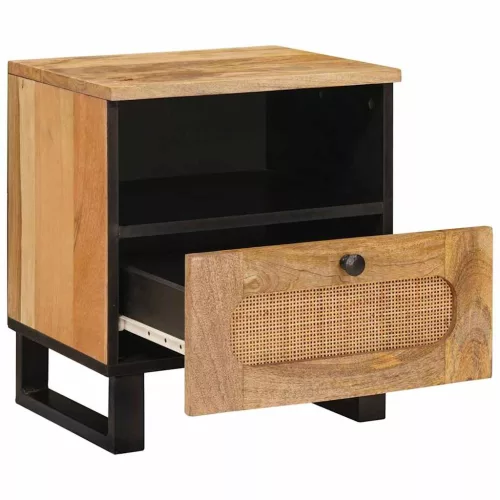  Éjjeliszekrény 2 pcs Természetes 40 x 33 x 46 cm Tömör Mangófát