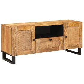    TV szekrény fiókkal Barna 105 x 33,5 x 46 cm Tömör Mangófát