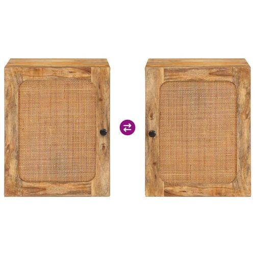  Fürdőszobai Függő Szekrény Barna 38 x 33 x 48 cm Tömör Mangófát