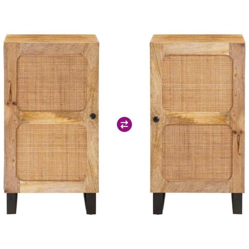  Széf tárolóval ajtóval Barna 40 x 33 x 75 cm Tömör Mangófát