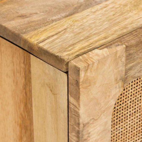  Széf tárolóval ajtóval Barna 80 x 33,5 x 75 cm Tömör Mangófát