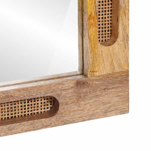  Fürdőszobai tükör tükörrel Barna 50 x 70 x 3 cm Tömör Mangófát