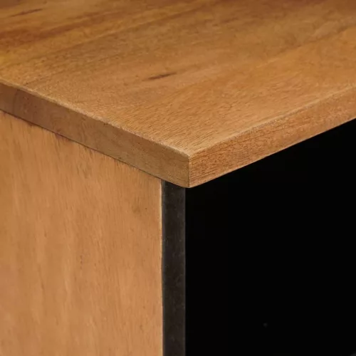  Éjjeli asztal 2 pcs Világosbarna 40 x 33 x 46 cm tömör mangófa