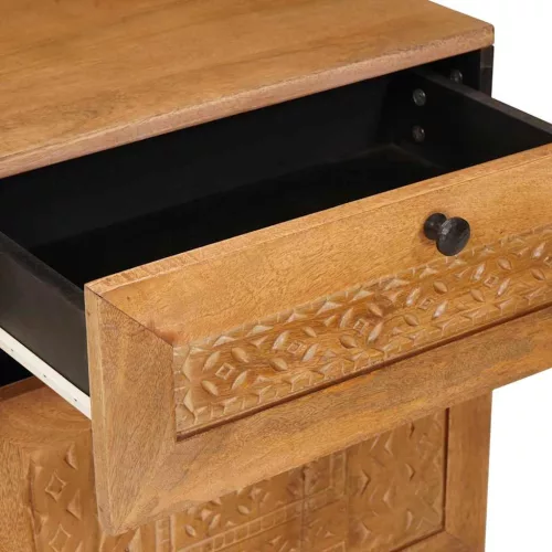  Éjjeli asztal Világosbarna 50 x 33 x 60 cm tömör mangófa