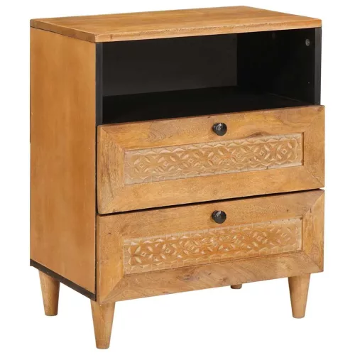  Éjjeli asztal Világosbarna 50 x 33 x 60 cm tömör mangófa