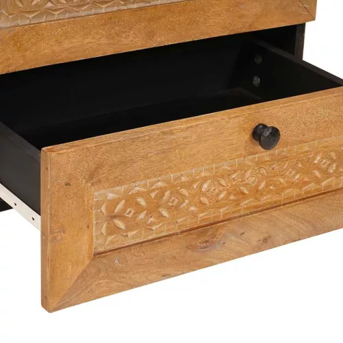  Éjjeli asztal Világosbarna 50 x 33 x 60 cm tömör mangófa