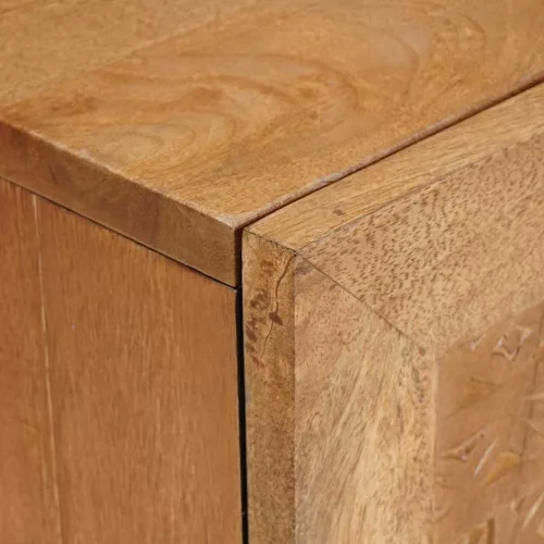  TV szekrény fiókkal Világosbarna 105 x 33 x 46 cm tömör mangófa