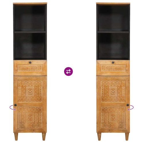  Fürdőszoba Székény fiókkal Világosbarna 38 x 33.5 x 160 cm