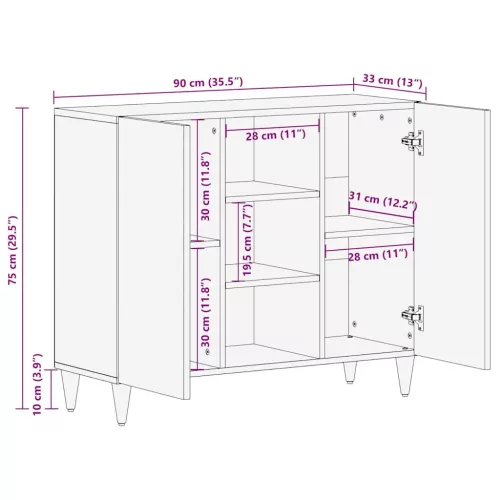  Széf Világosbarna 33.5 x 90 x 75 cm