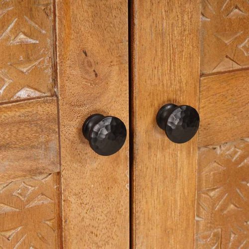  Magasfiú fiókkal Világosbarna 60 x 33 x 100 cm tömör mangófa