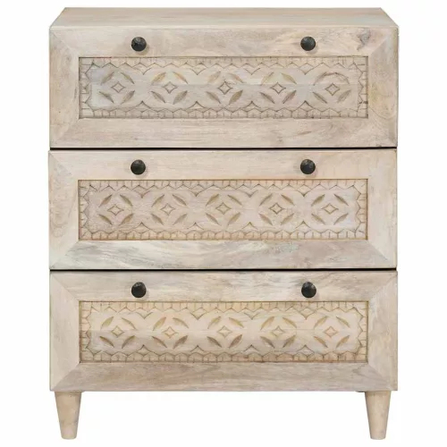  Széf Fehér 60 x 33 x 75 cm tömör mangófa
