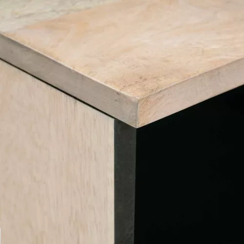  Éjjeli asztal fiókkal Bézs 50 x 33 x 60 cm tömör mangófa