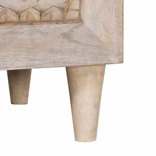  Éjjeli asztal fiókkal Bézs 50 x 33 x 60 cm tömör mangófa