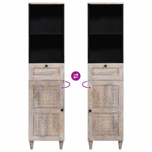  Fürdőszoba Székény fiókkal tárolóval Fehér 38 x 33.5 x 160 cm