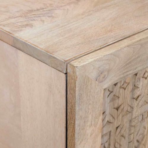  Magasfiú fiókkal polcokkal Fehér 60 x 33 x 100 cm tömör mangófa