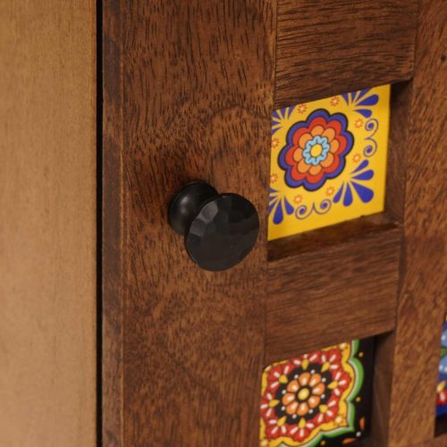  Éjjeliszekrény 2 pcs Barna 40 x 33,5 x 46 cm Tömör Mangófát