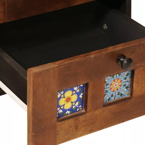  Éjjeliszekrény 2 pcs Barna 40 x 33,5 x 46 cm Tömör Mangófát