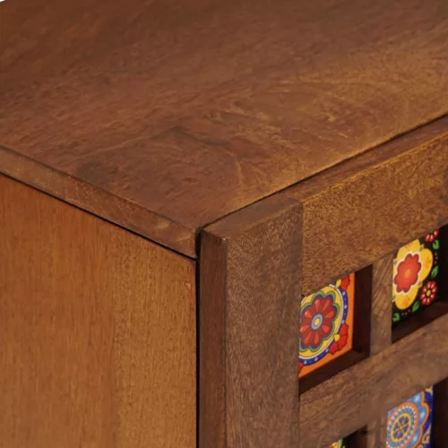  TV szekrény polcokkal Dió 105 x 33,5 x 46 cm Tömör Mangófát