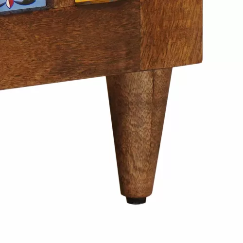  TV szekrény polcokkal Dió 105 x 33,5 x 46 cm Tömör Mangófát