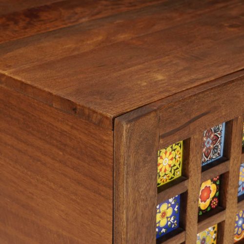  Dohányzóasztal Barna 80 x 50 x 40 cm Tömör Mangófát