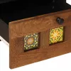  Éjjeliszekrény 2 pcs Barna 40 x 33 x 46 cm Tömör Mangófát