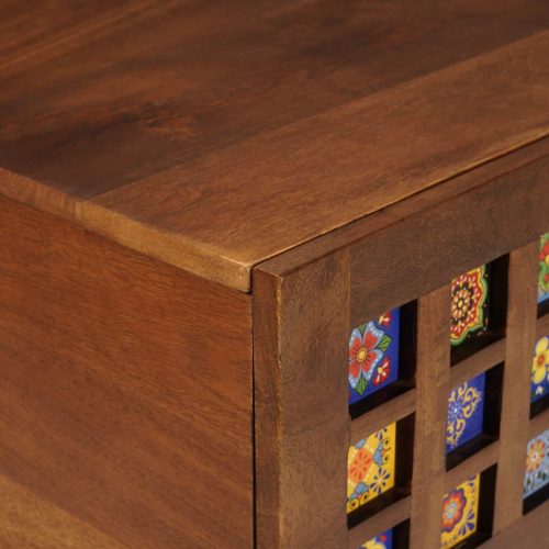  Dohányzóasztal Barna 100 x 54 x 40 cm Tömör Mangófát