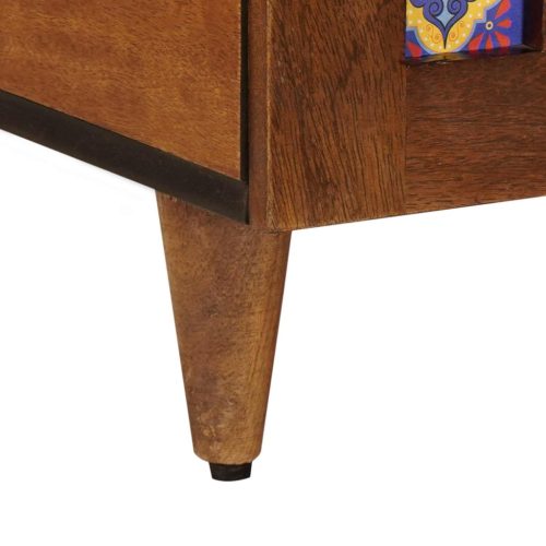  Dohányzóasztal Barna 100 x 54 x 40 cm Tömör Mangófát