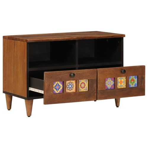  Dohányzóasztal fiókkal Barna 80 x 54 x 40 cm Tömör Mangófát