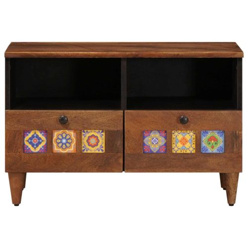  Dohányzóasztal fiókkal Barna 80 x 54 x 40 cm Tömör Mangófát