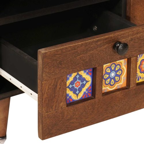  Dohányzóasztal fiókkal Barna 80 x 54 x 40 cm Tömör Mangófát