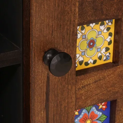  TV szekrény tárolóval Dió 80 x 31,5 x 46 cm Tömör Mangófát