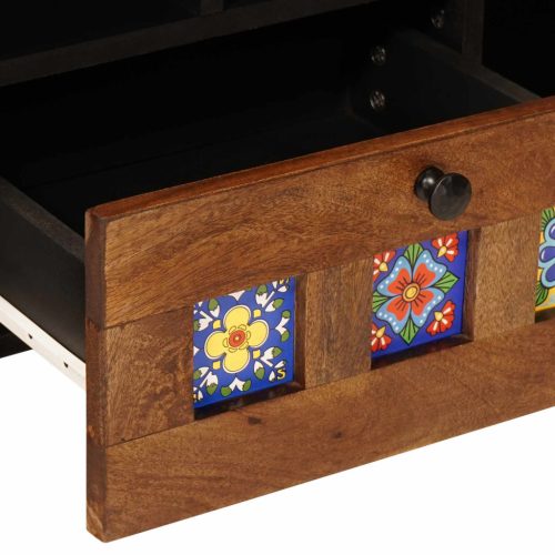  TV szekrény fiókkal Dió 100 x 33,5 x 46 cm Tömör Mangófát