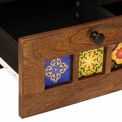  TV szekrény fiókkal Dió 100 x 33,5 x 46 cm Tömör Mangófát