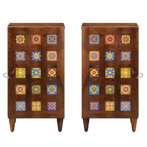  Széf tárolóval ajtóval Dió 40 x 33,5 x 75 cm Tömör Mangófát