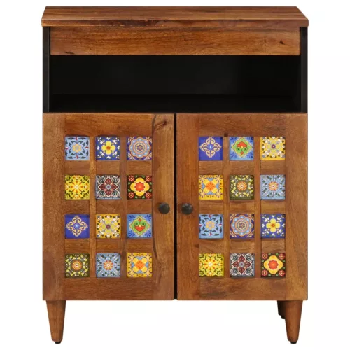  Széf tárolóval ajtóval Dió 60 x 33,5 x 75 cm Tömör Mangófát