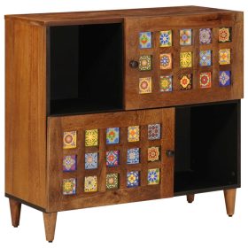    Széf tárolóval ajtóval Dió 80 x 33,5 x 75 cm Tömör Mangófát