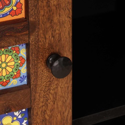  Széf polcokkal tárolóval Dió 90 x 33,5 x 75 cm Tömör Mangófát