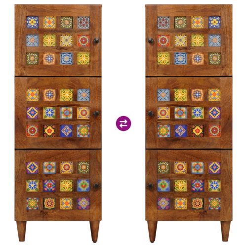  Magasfiú tárolóval Dió 40 x 33,5 x 110 cm Tömör Mangófát