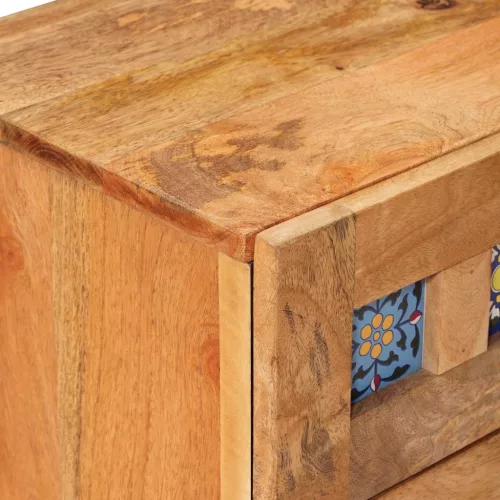  Éjjeliszekrény fiókkal 2 pcs Természetes 40 x 33,5 x 46 cm