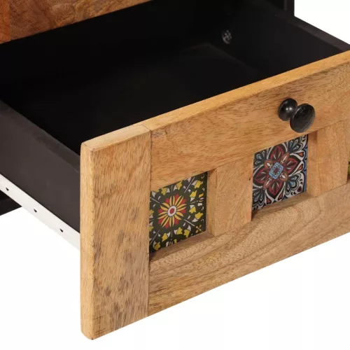  Éjjeliszekrény fiókkal 2 pcs Természetes 40 x 33,5 x 46 cm